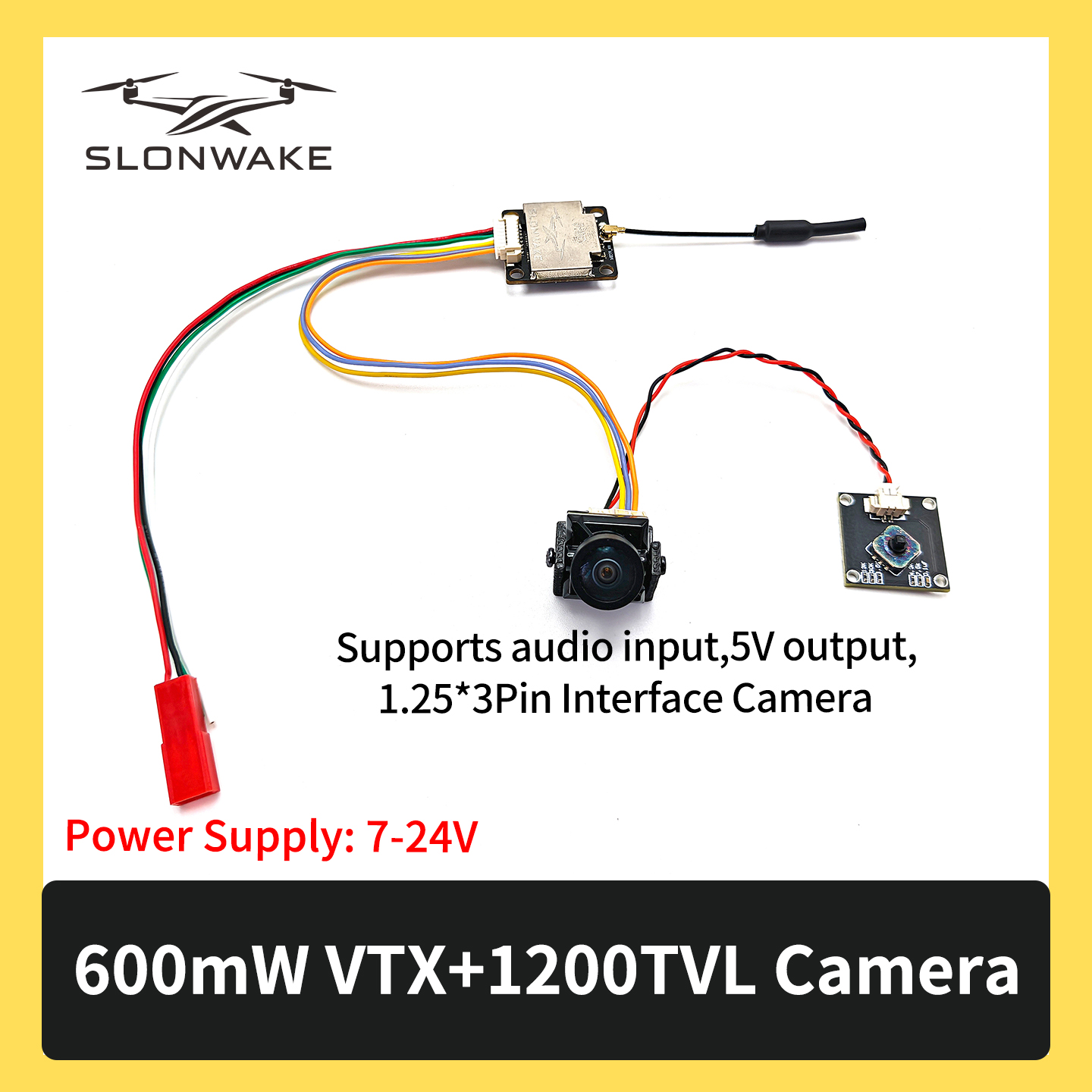 SLONWAKE 5.8G 600mW 7-24V FPV  - Drone Camera Wide Angle recensione e prezzo