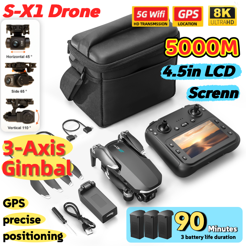 S-X1 MAX GPS Drone with 3-Axis - Drone Camera Thermal recensione e prezzo