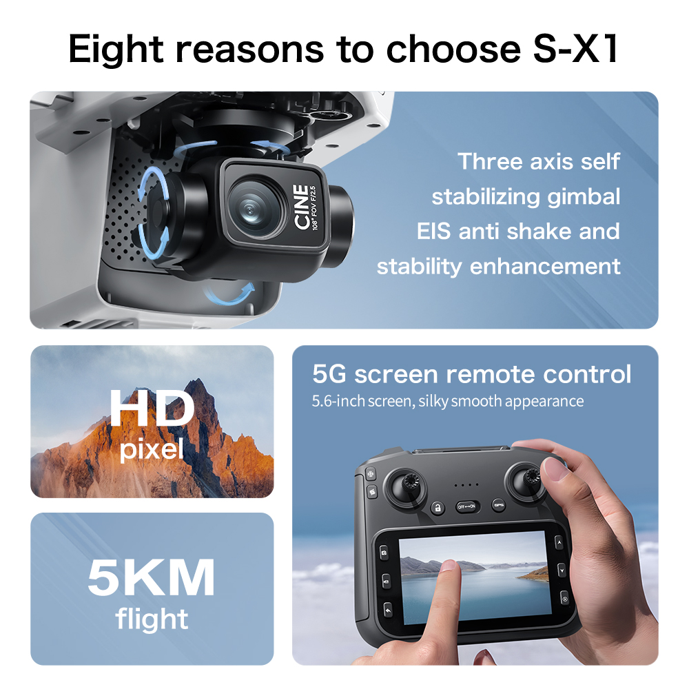 S-X1 MAX GPS Drone with 3-Axis - Drone Camera Thermal recensione e prezzo