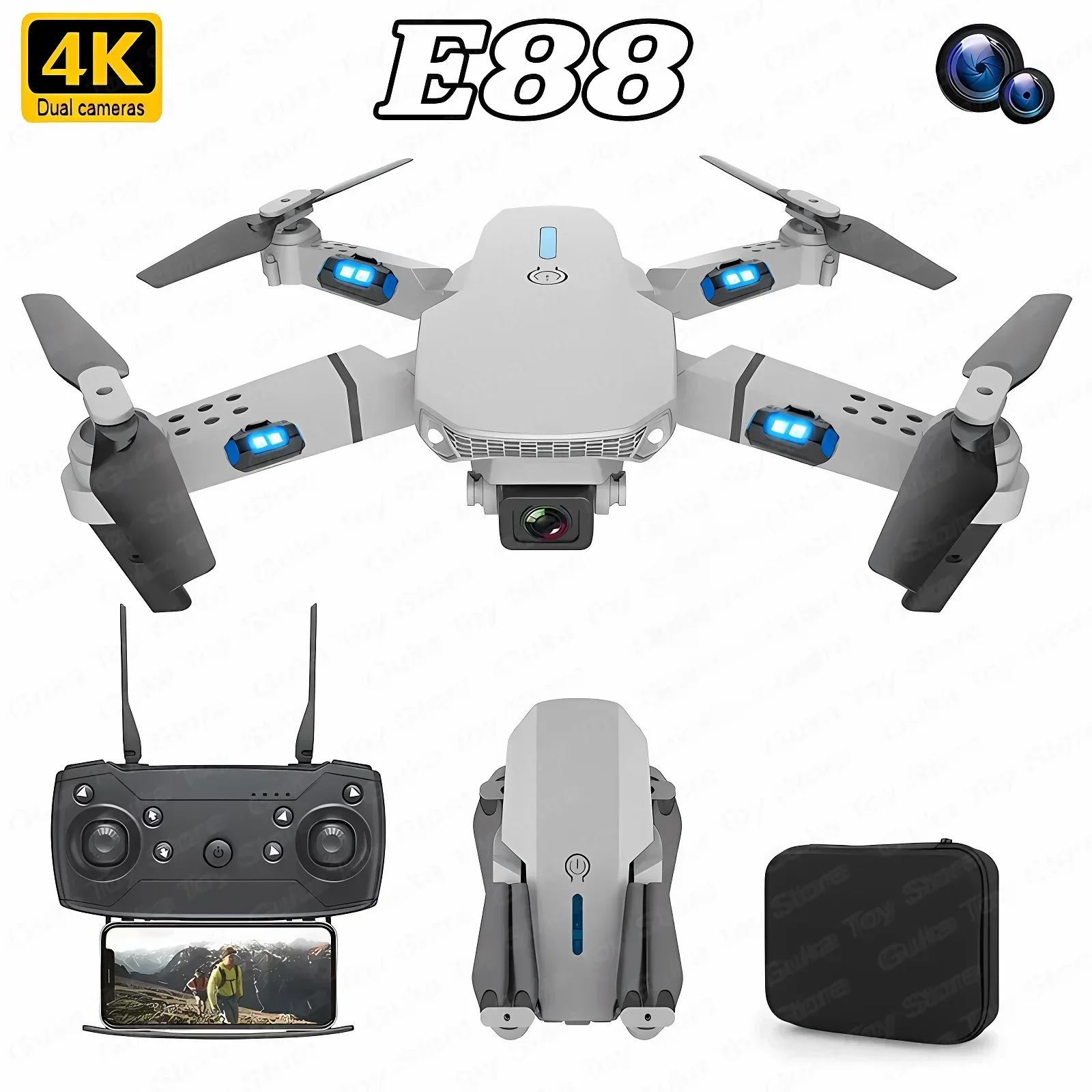 E88 Pro WIFI FPV Drone Wide An - Drone Camera Mount recensione e prezzo
