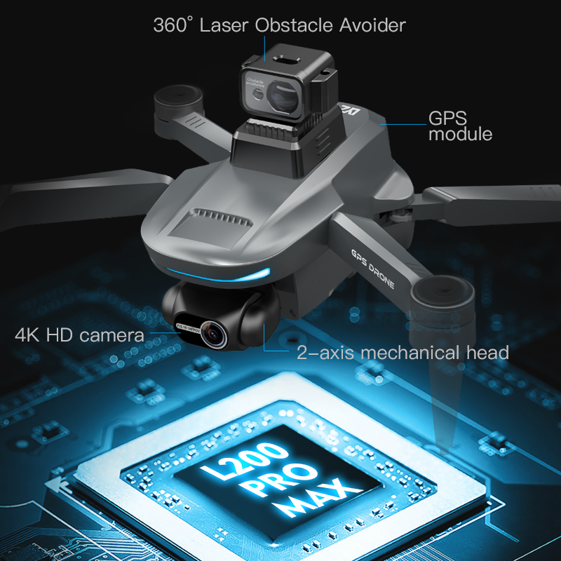 L200 Pro MAX GPS Drone 4K Prof - Drone Camera With Gimbal recensione e prezzo