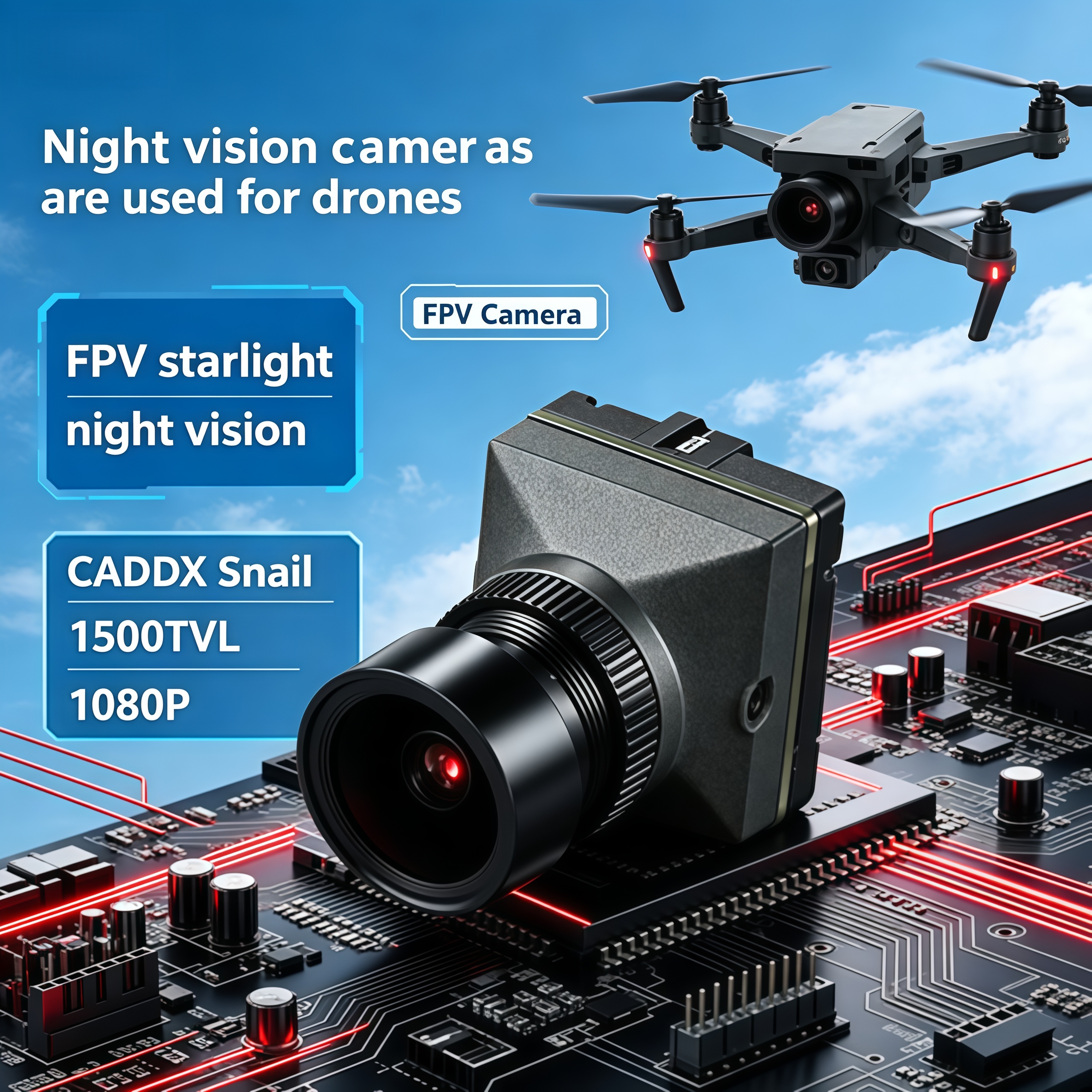1500TVL HD CADDX Snail FPV Cam - Drone Camera Night Vision recensione e prezzo